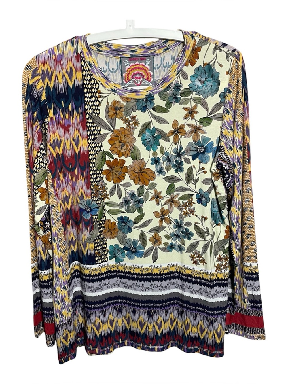 Johnny Was BETZY FAVORITE LONG SLEEVE CREW NECK TEE Bamboo